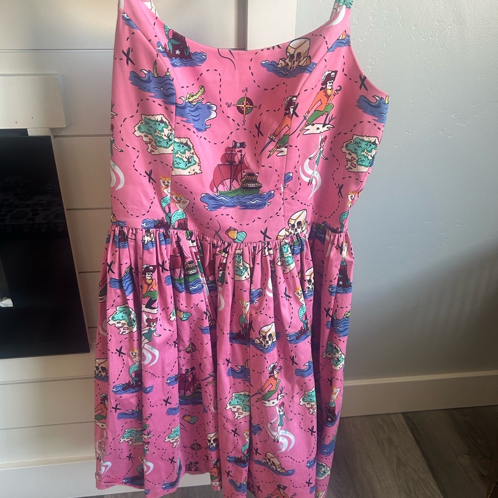 Pink Nautical Print Dress